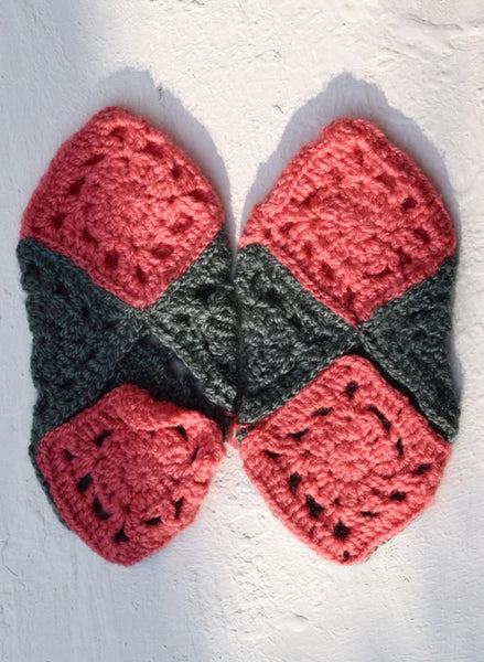 Booties-Pink & Gray