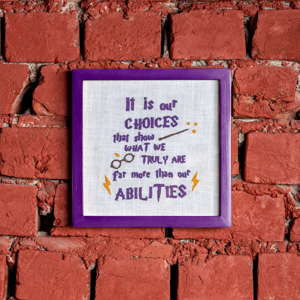 Embroderied Wall Frame- Embroidered Harry Potter