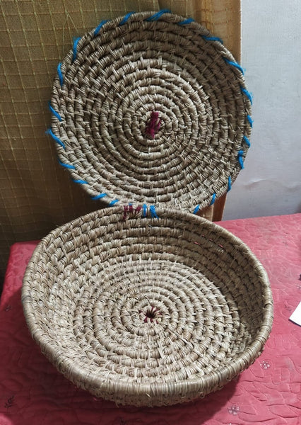 Handwoven Bread Basket -Pine leaf