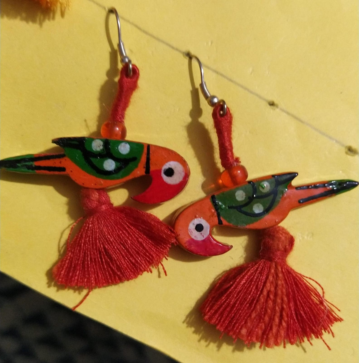 Orange-bird Earrings – gestures.in
