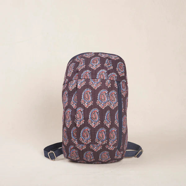 Manju Uphill Backpack - Denim And Print