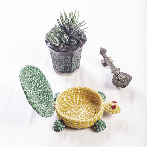 Handwoven Turtle Basket