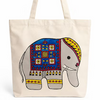 Cotton Tote Bag - Colourful Elephant