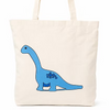 Cotton Tote Bag - Small Dinosaurs