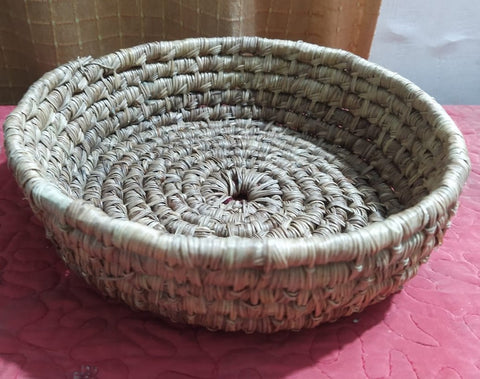 Handwoven Bread Basket -Pine leaf without lid