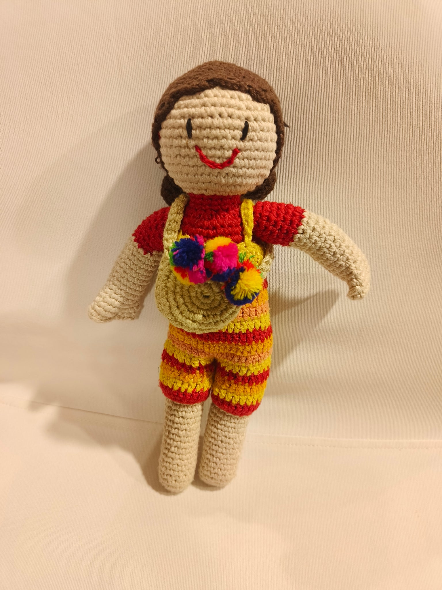 Crochet Dolly - Red and Yellow Dress