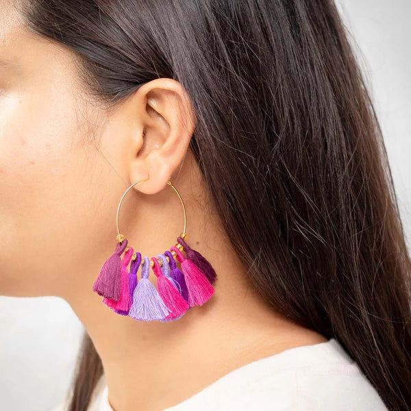 Earrings-Thready Hoop