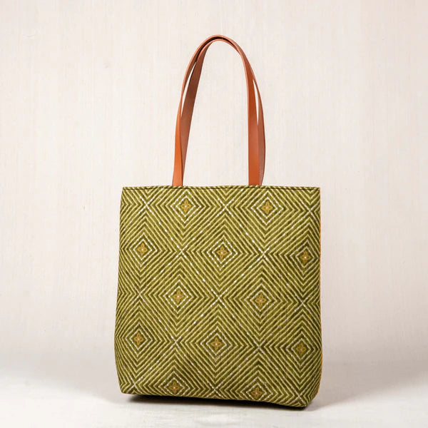 Wasabi Tote Bag - Green/Yellow