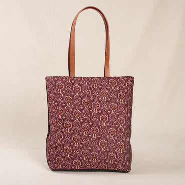 Phulkari Wasabi Tote Bag - Black