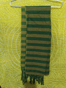 Cotten Dupatta-Green strips