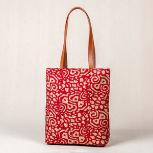 Bobby Tote Bag - Red Silk