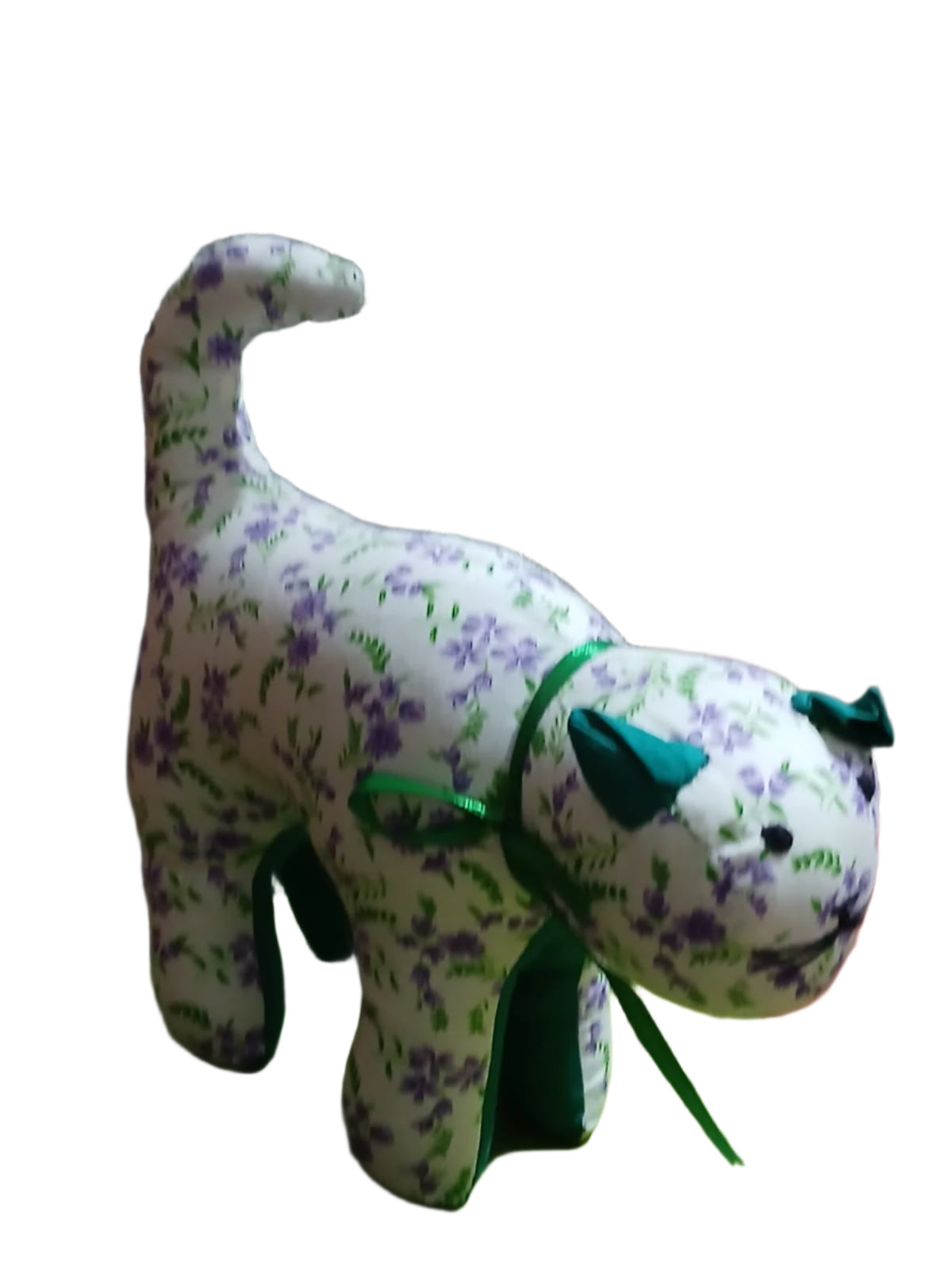 Pussy Cat Soft Toy-Purple &White