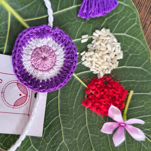 Crochet purple  rakhi