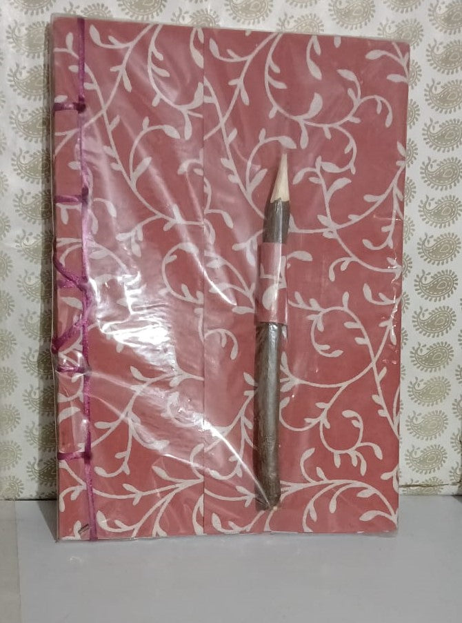 Diary with Neem pencil -red
