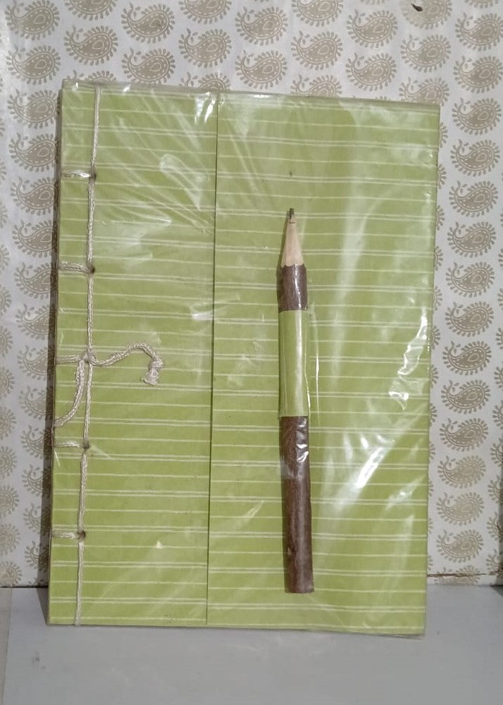 Diary with Neem pencil - Green