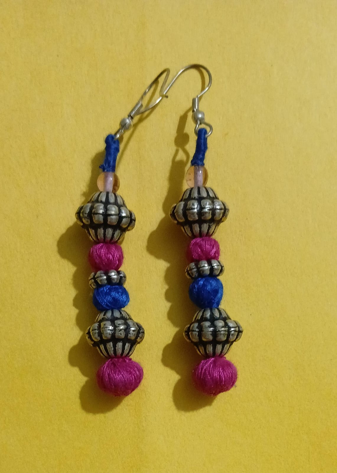 Bead Earring-Pink and Blue