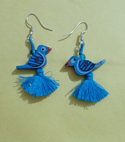 Bird Earring-Blue