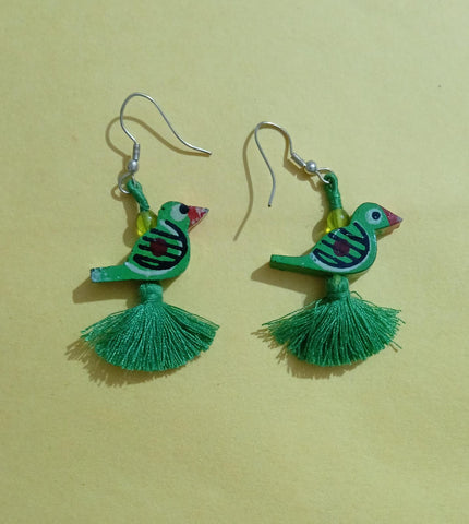 Bird Earring-Green
