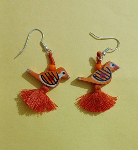 Bird Earring-Orange