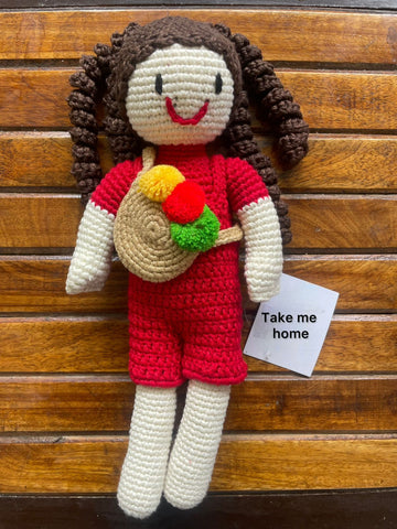 Crochet Doll - Curly hair red