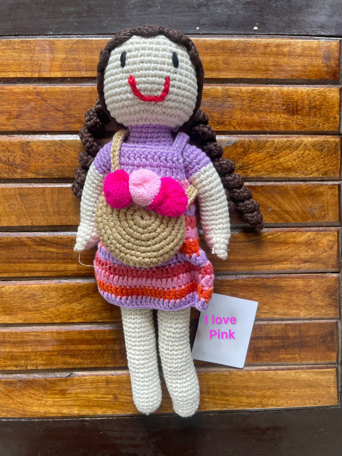 Crochet Doll - Curly hair Purple