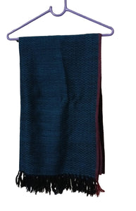 Handwoven Woolen stole - Blue