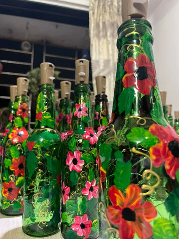 Hand Painted Bottle - Small