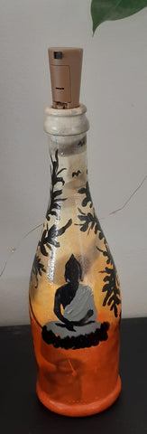 Hand Painted Bottle - Buddha