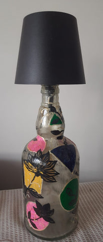 Hand Painted Bottle Lamp