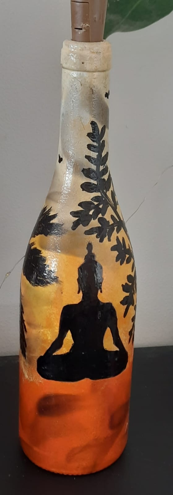 Hand Painted Bottle - Buddha