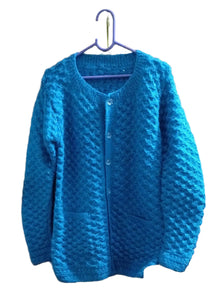 Handknitted Sweater-Blue