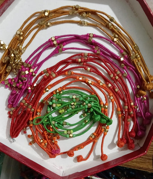 Tribal Anklets with golden beads