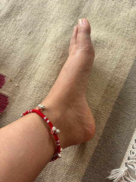 Tribal Anklets with matel Ghungroo
