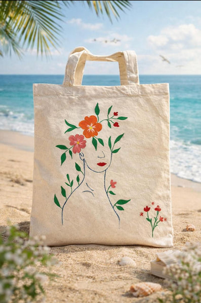 Handpainted Tote Bag