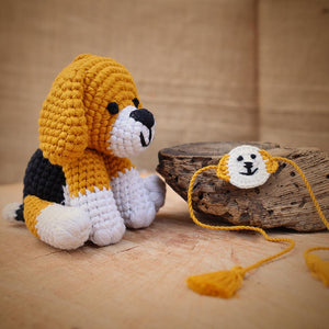 Beagle Dog Soft Plush Toy & Dog Rakhi
