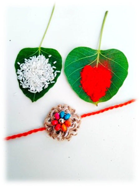 पटसन (Jute) Thread Handmade Rakhi with Cotton Thread no - 2