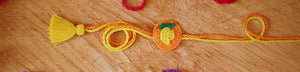 Handmade Crochet Rakhi -Mango