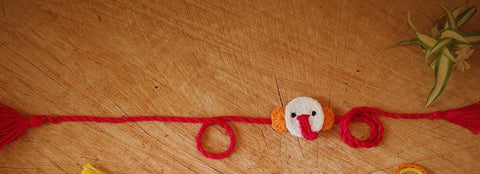 Handmade Crochet Rakhi -Ganesha