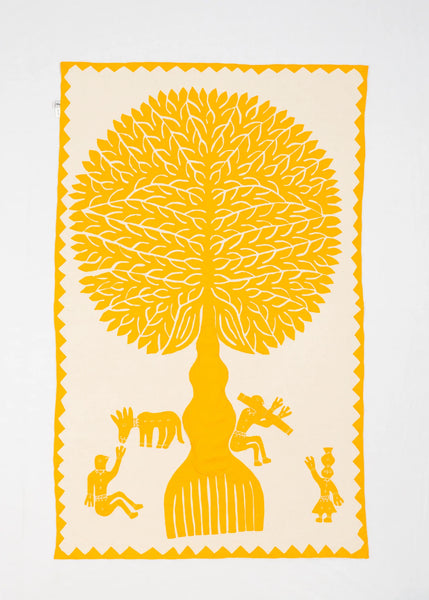 Tree of life Wall Hanging - Large Yellow