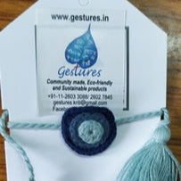 Handmade Crochet Rakhi - All Blue Chakra